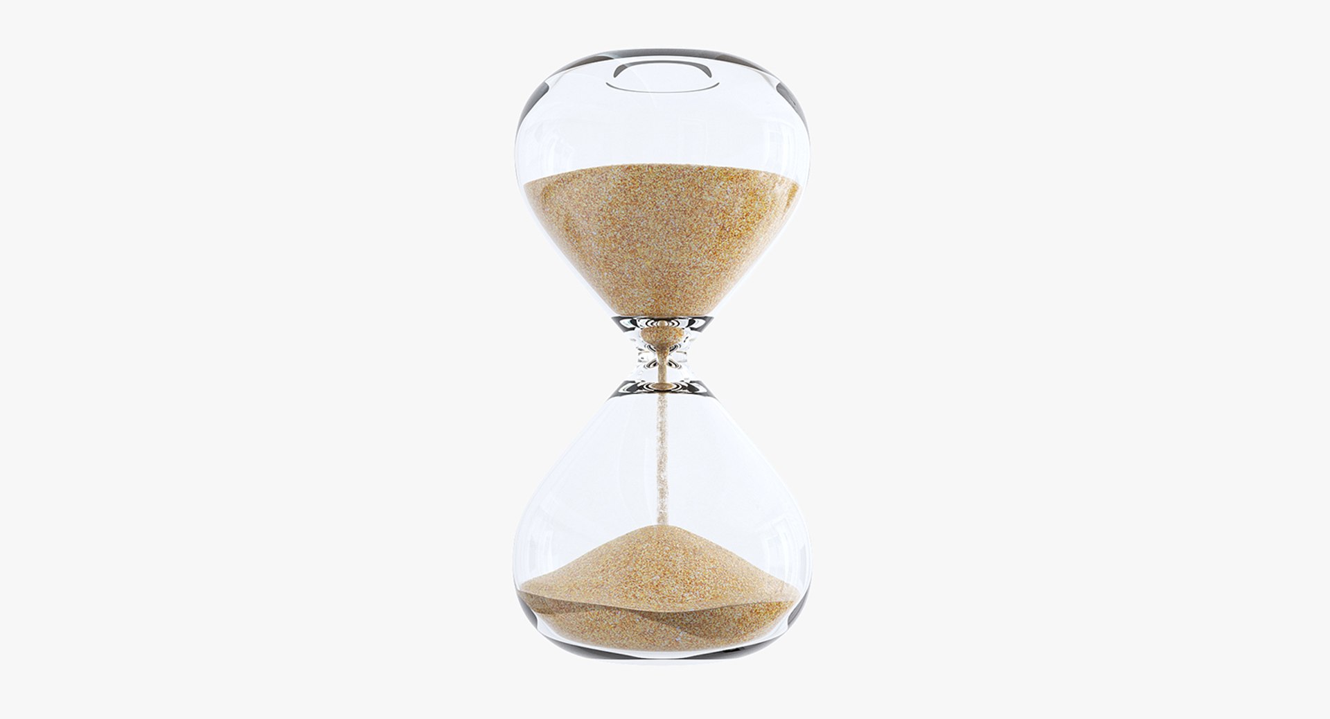 Hourglass Sand Timer 3D model preview