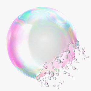 Soap Bubble Burst Stage 3 3D model