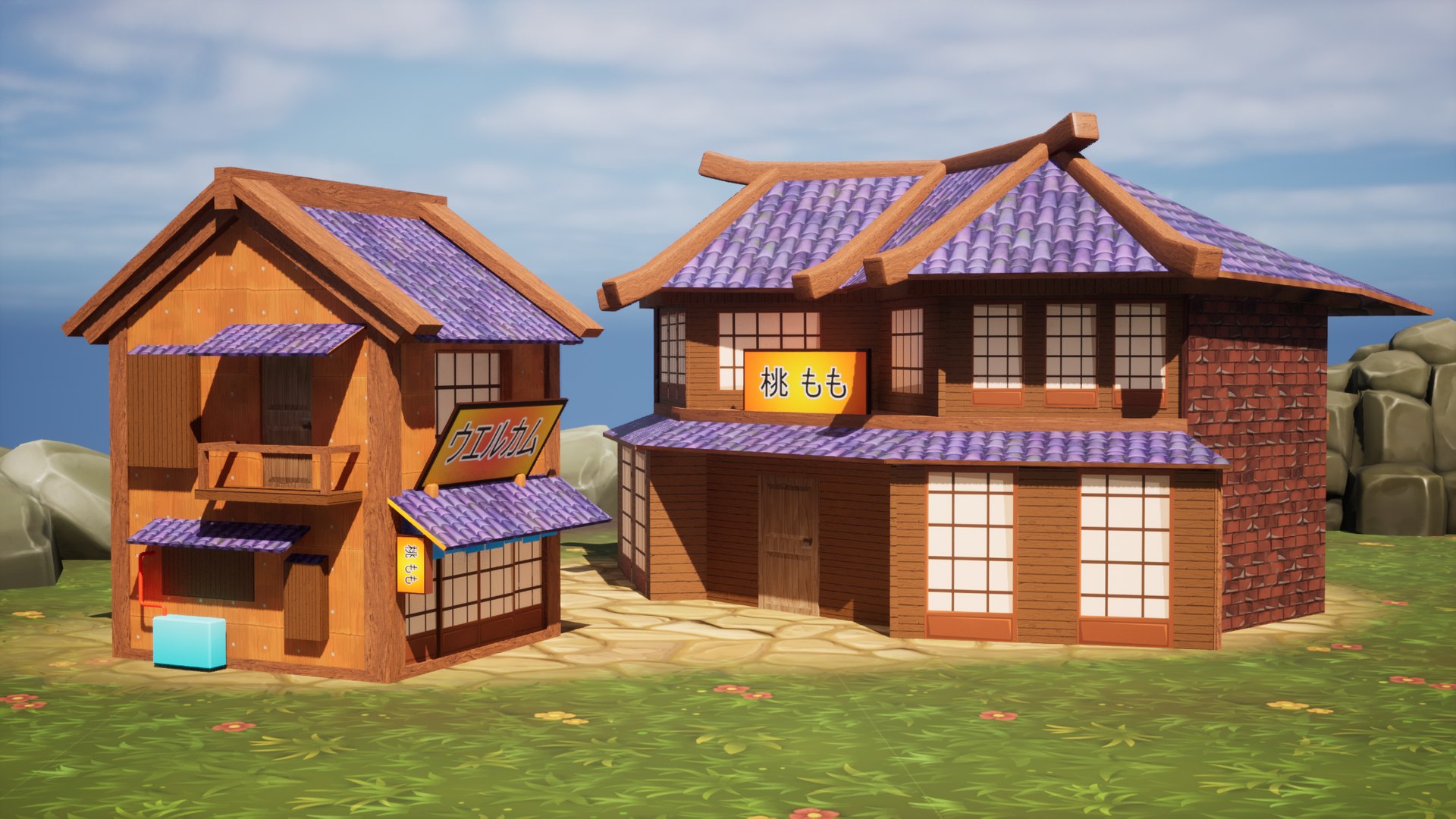 3D Low-Poly Shops Model - TurboSquid 2263746