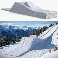 Ski Jump Snow Takeoff Ramp