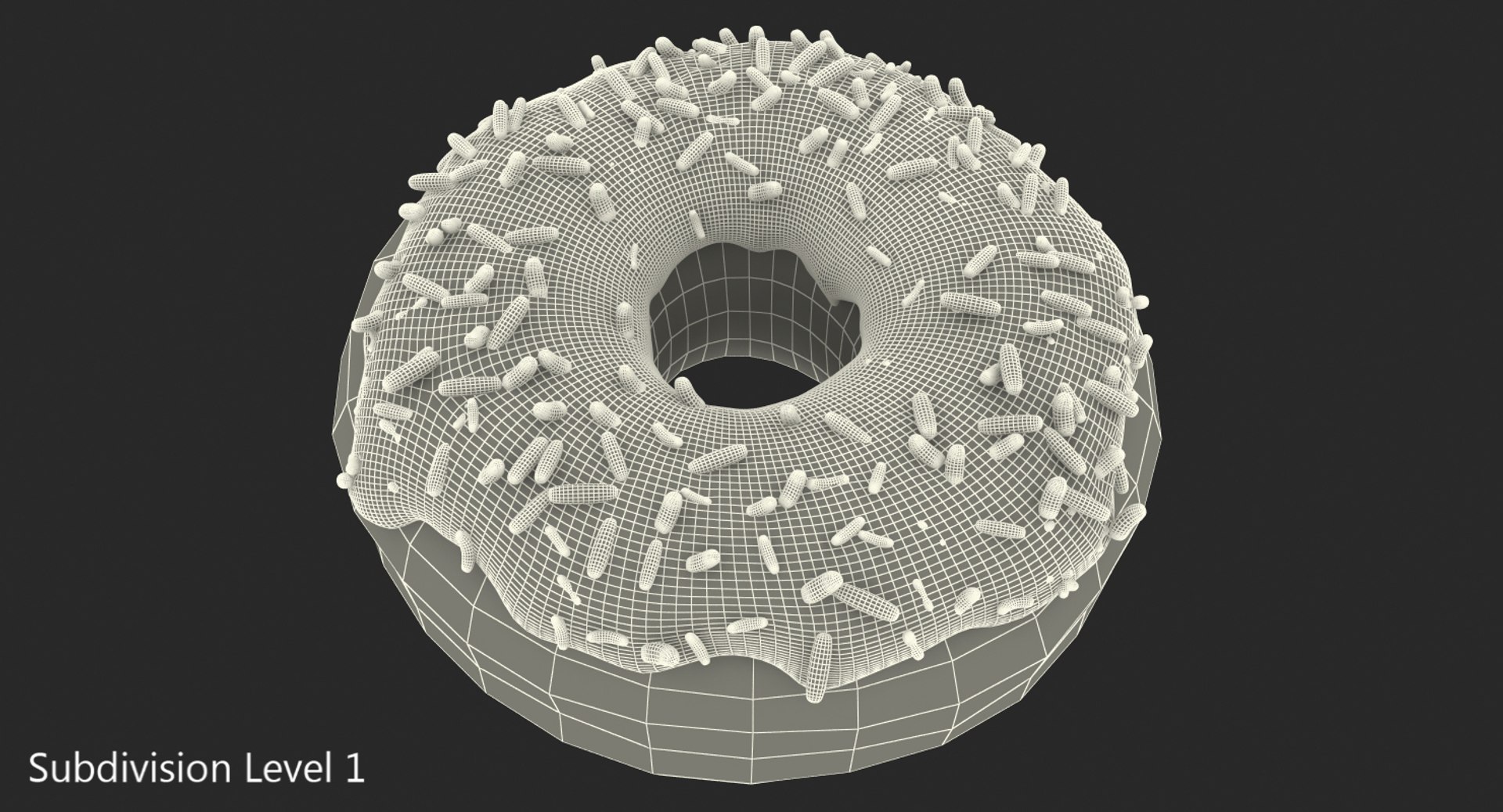 3D Pink Sprinkled Donut - TurboSquid 1254104