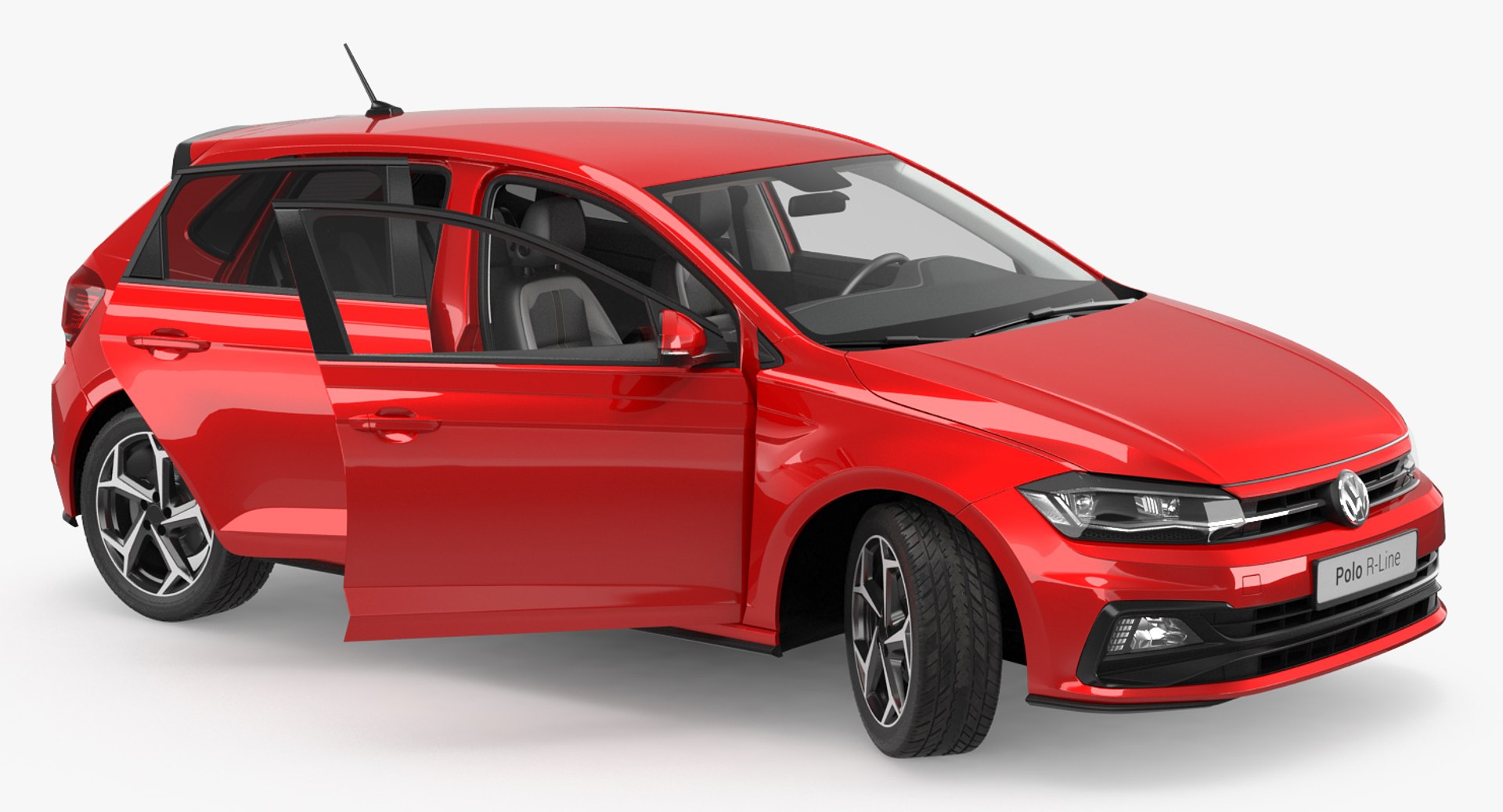 Volkswagen Polo 2018 Rigged 3D model preview