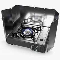 Portable Gas Stove with Windscreen
