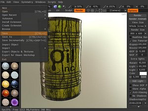 free barrel yellow 3d model