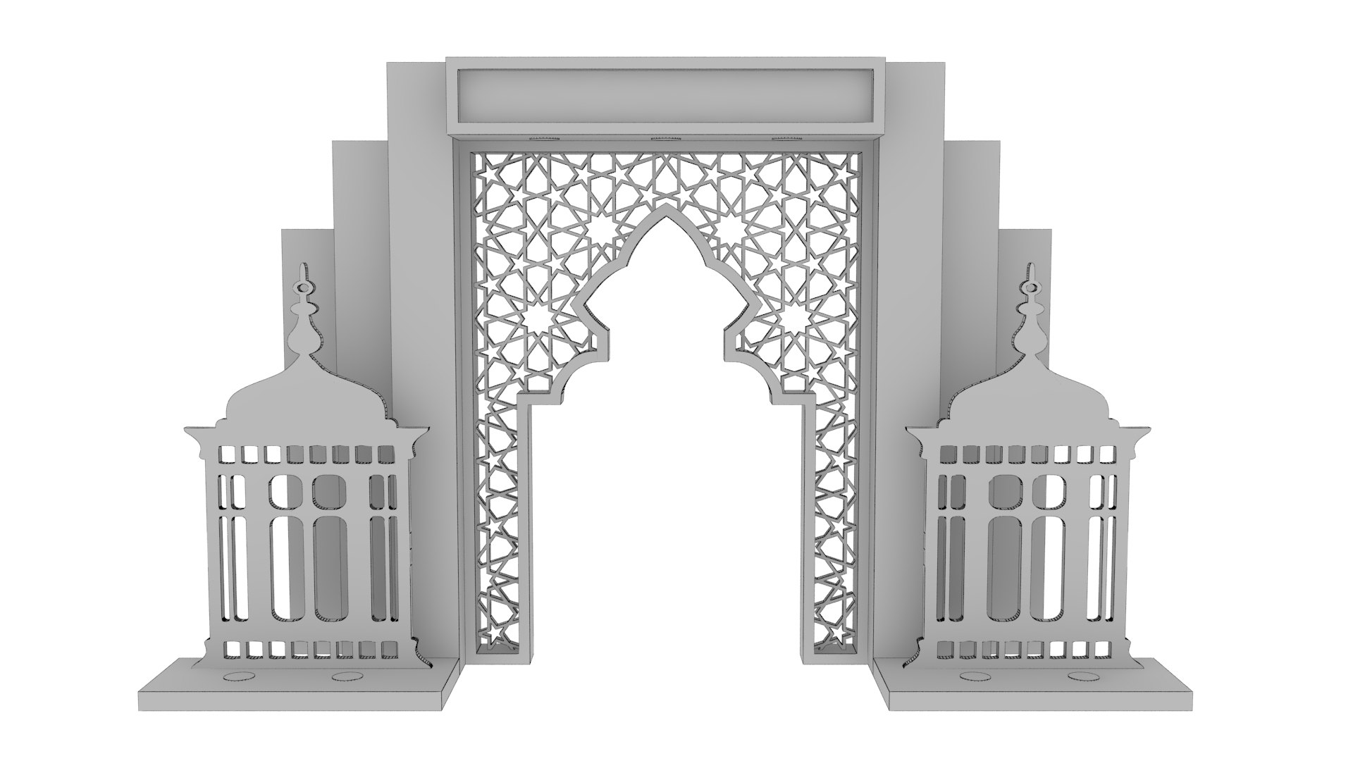 3D Gate Islamic Ornament - TurboSquid 2202150