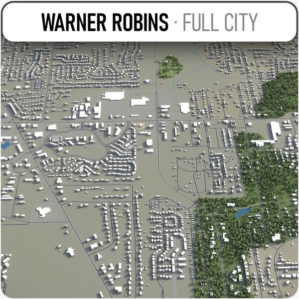 3D warner robins surrounding - model