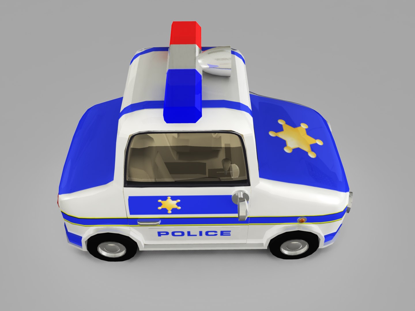 3d police toy car model