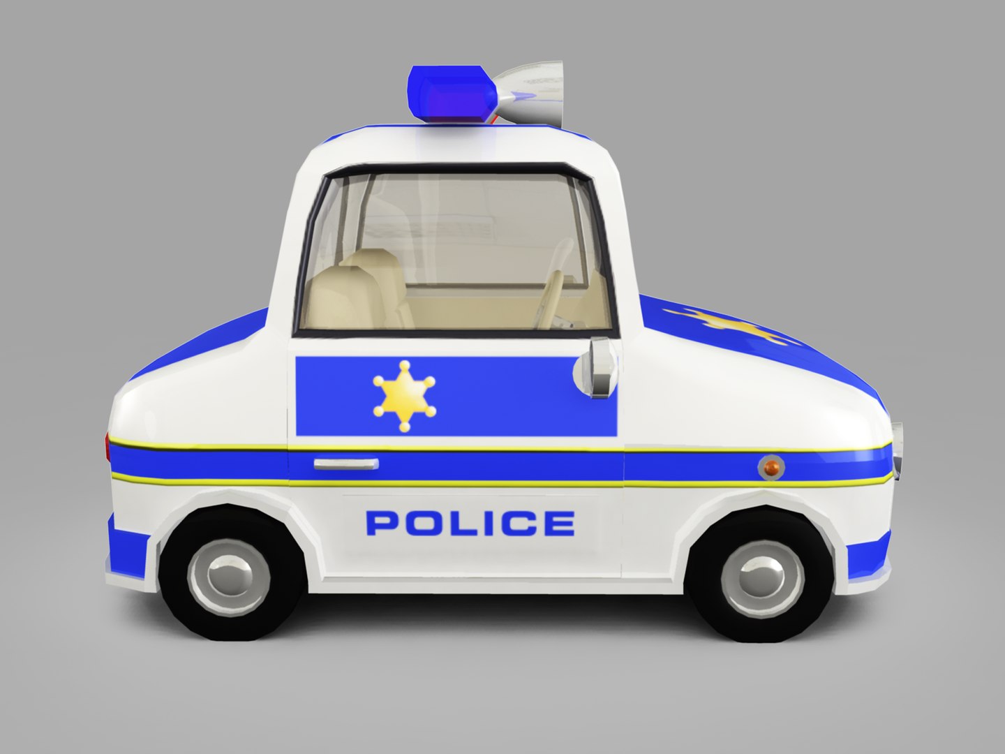 3d police toy car model