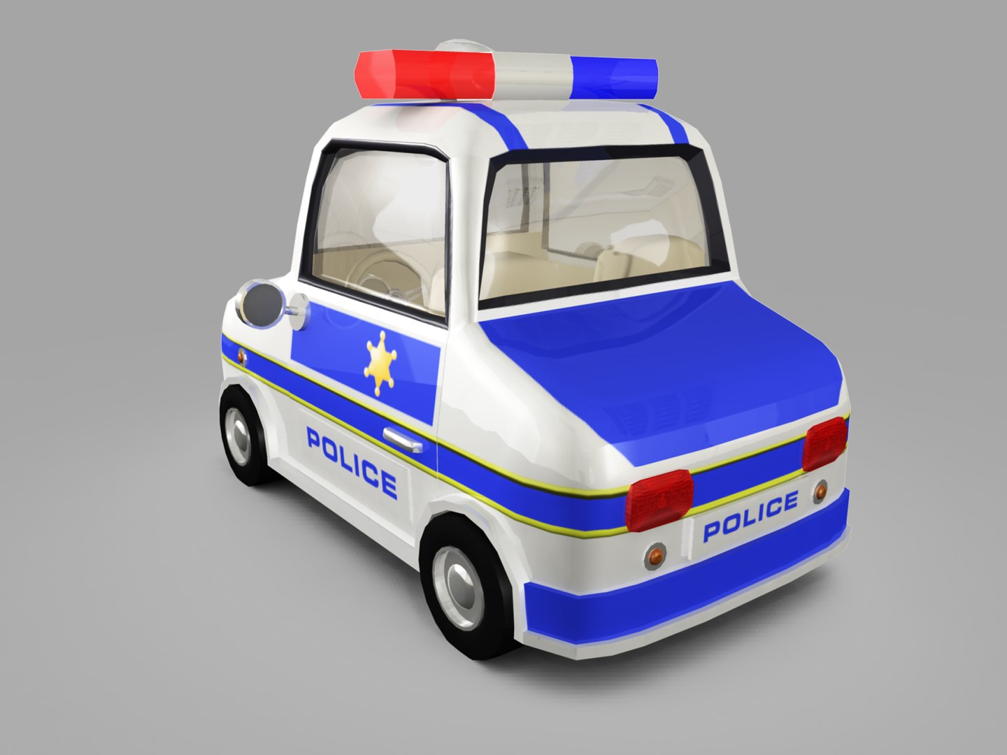 3d police toy car model