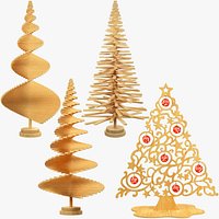 Wooden Christmas Trees Collection V3