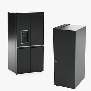 3D model Whirlpool WQ70902TBX 592L French Door Fridge
