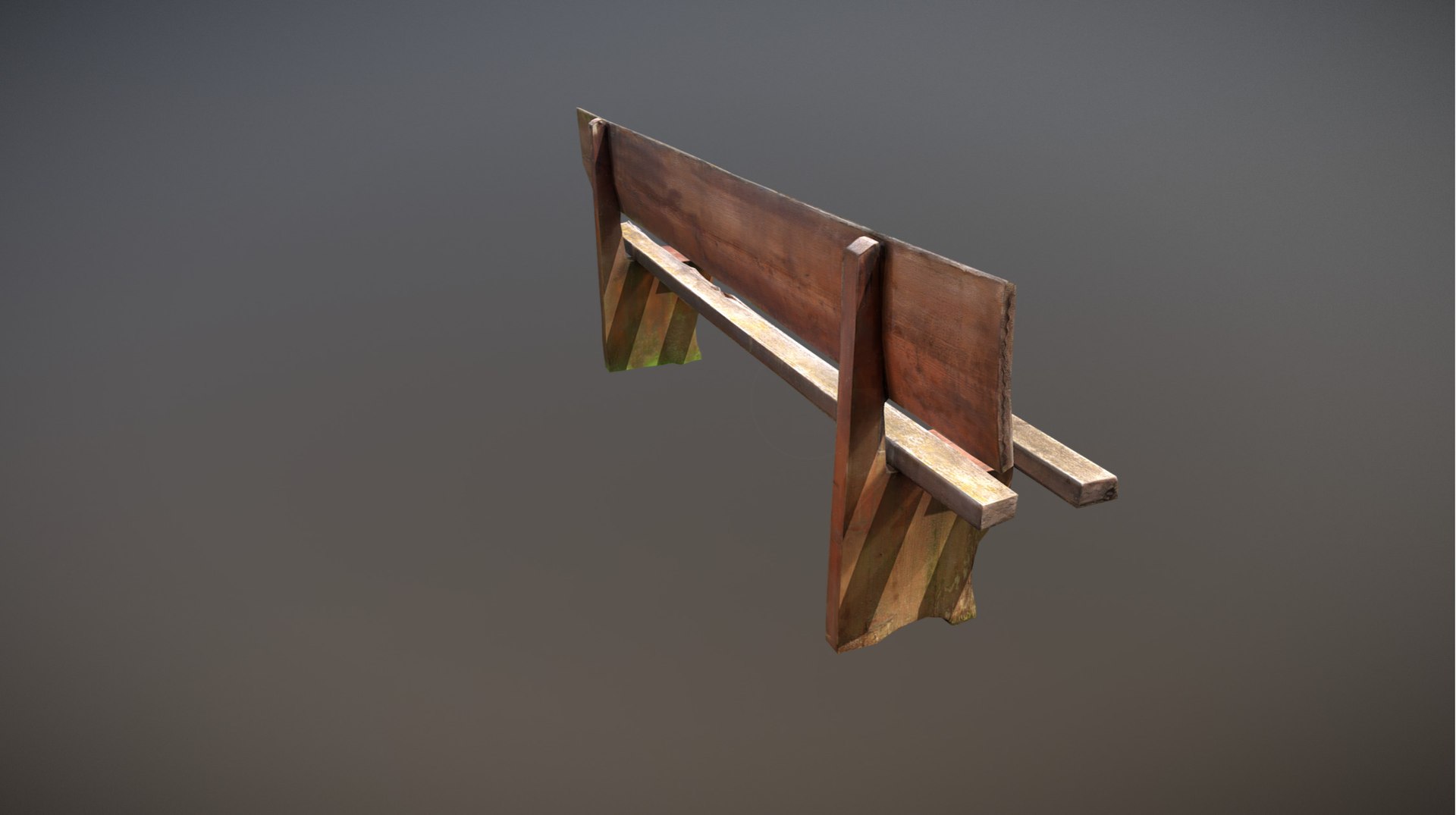Old Worn Bench 3D - TurboSquid 1283767