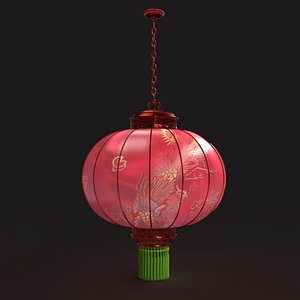 Chinese red lantern 3D