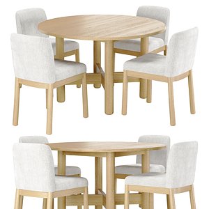 Hargrove table and chairs 3D
