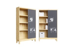 Crate and Barrel Chalkboard Cocoa Bookcase
