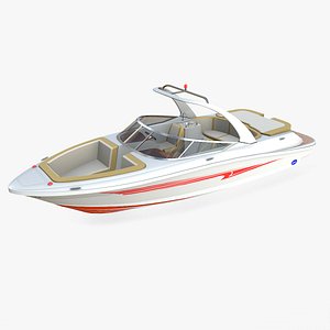 Speedboat 6 Low-poly PBR 3D model