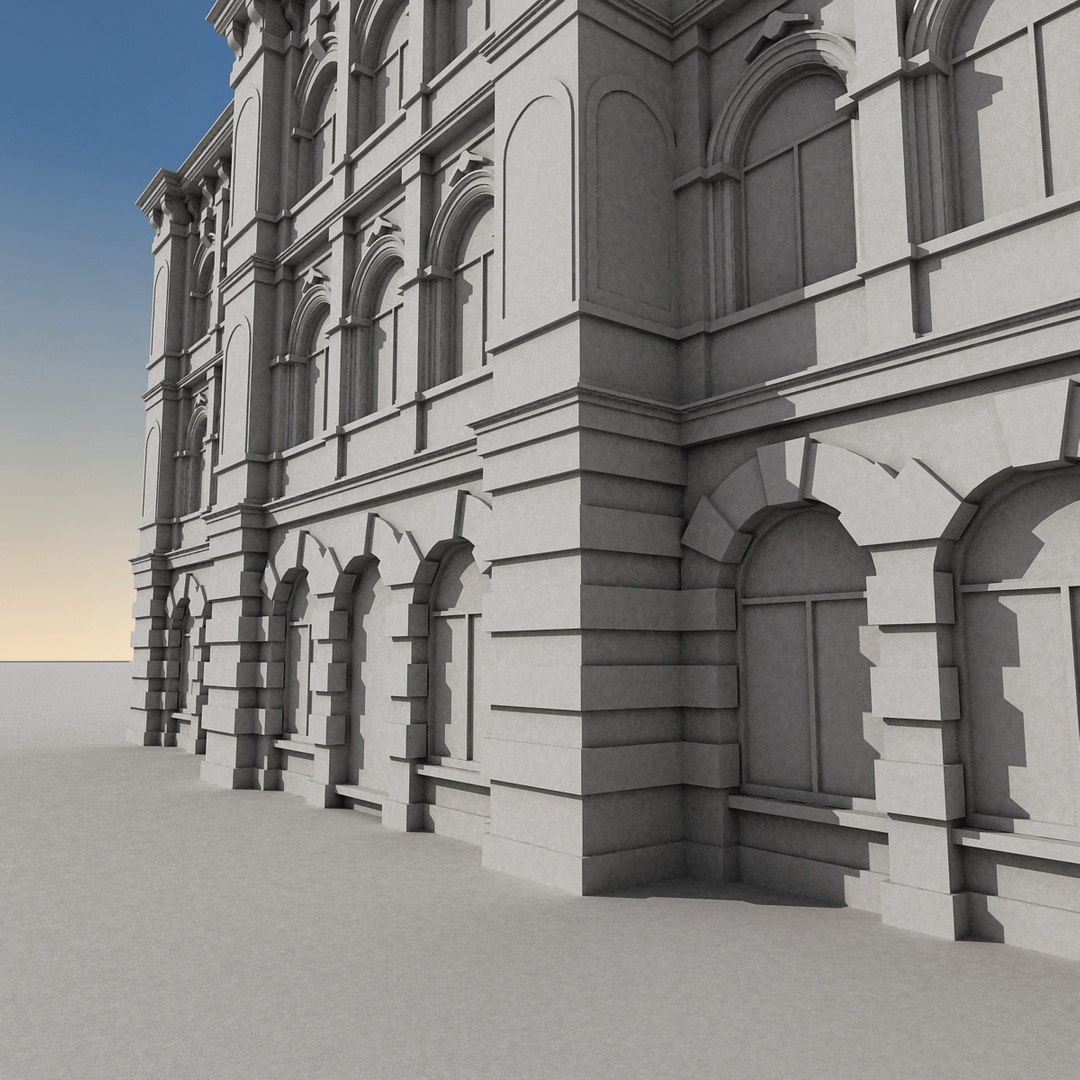 3d model european building europe