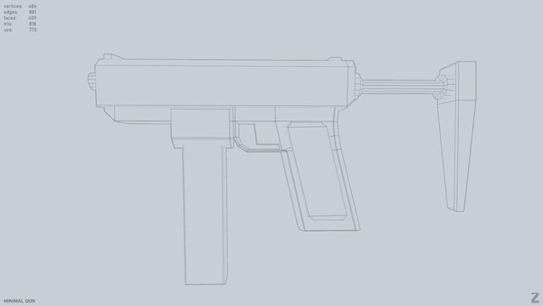 modelo 3d Arma mínima - TurboSquid 2237048