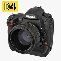 Nikon D4 3D Model