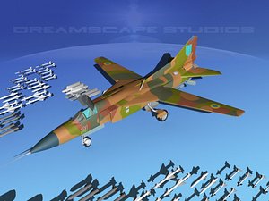 mig-23 flogger b fighter 3d 3ds