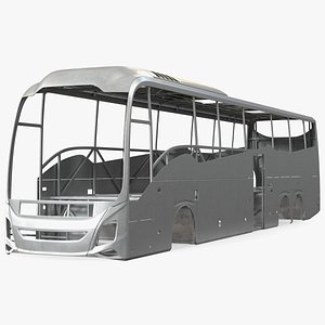 coach bus body frame 3D