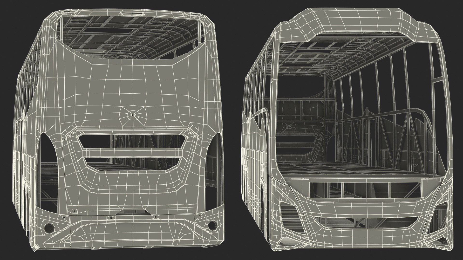 Coach bus body frame 3D TurboSquid 1596837