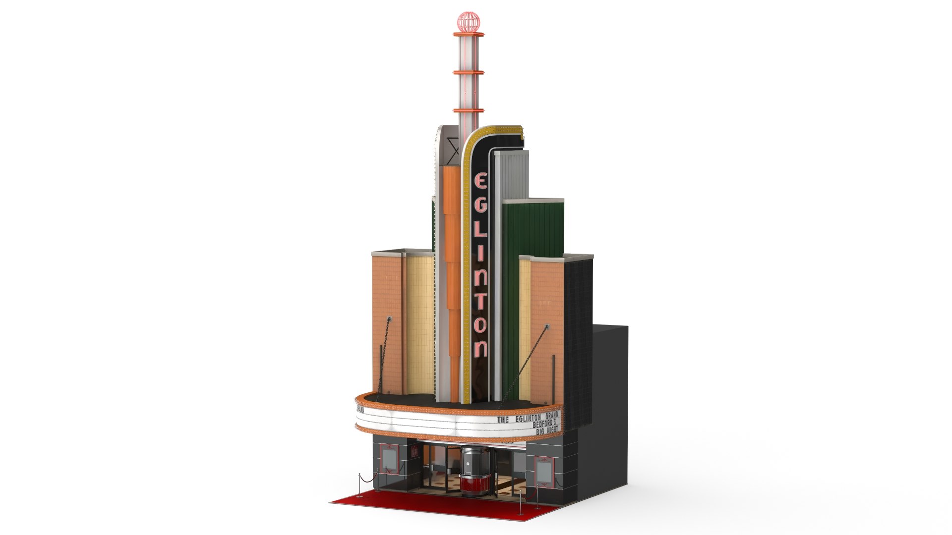 The Eglinton Grand Entrance with Night Lights 3D model preview