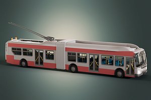 3D model San Francisco Trolleybus SFMTA MUNI Mid Poly