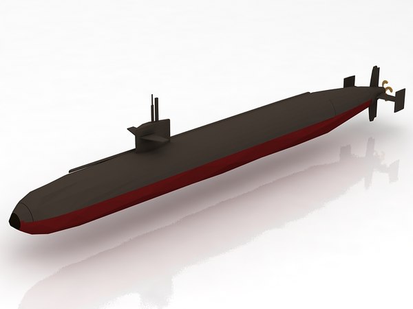 USS Dallas SSN 700 with Dry Deck Shelter 3D model