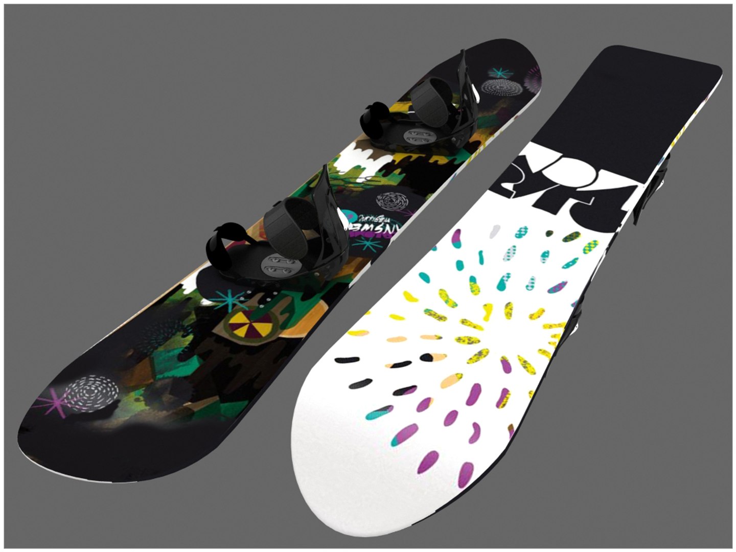3d model snow board snowboard