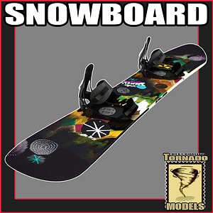 3d model snow board snowboard