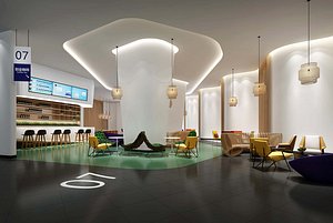 3D Photorealistic Corporate Office Interior - Detailed Furniture  Props model