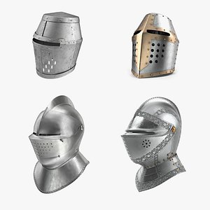 knight closed helmets 3D model