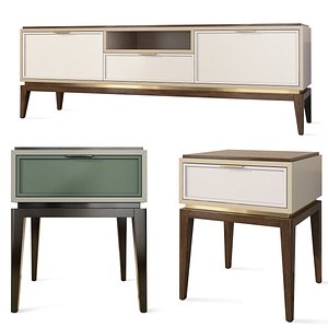Tv stand and bedside table Vermont Wooden Kors 3D model