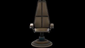 3D Sci-Fi Command Chair Captains Seat