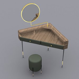 3D Dressing Table with mirror model