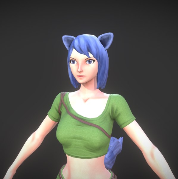 3D model anime girl