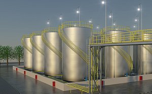 3D AutoCAD Oil&Gas Storage Tanks