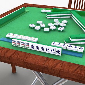 mahjong table 3D