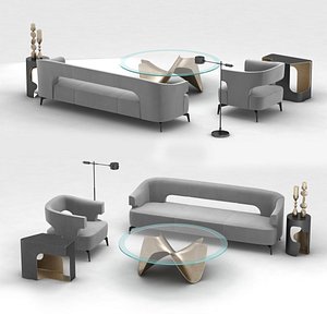 3D furniture set holly hunt model