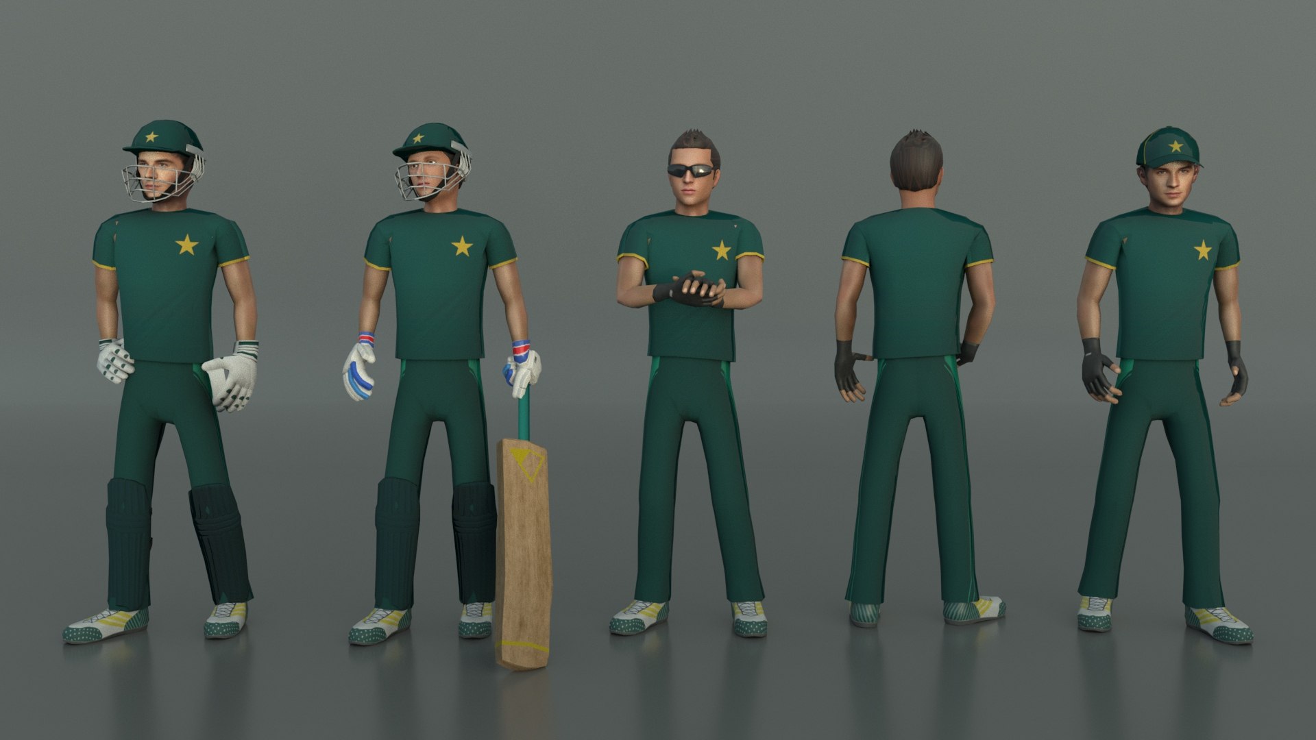 Cricket Actions 3D Model - TurboSquid 2026446