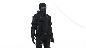 SWAT Soldier 3D ModelTactical Game Ready Character model