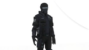 SWAT Soldier 3D ModelTactical Game Ready Character