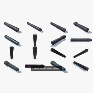 Tactical Silencers Bundle 3D Model Collection