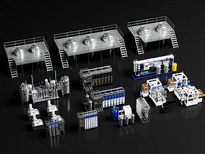 Industrial Water Treatment And Food Production Line Set model