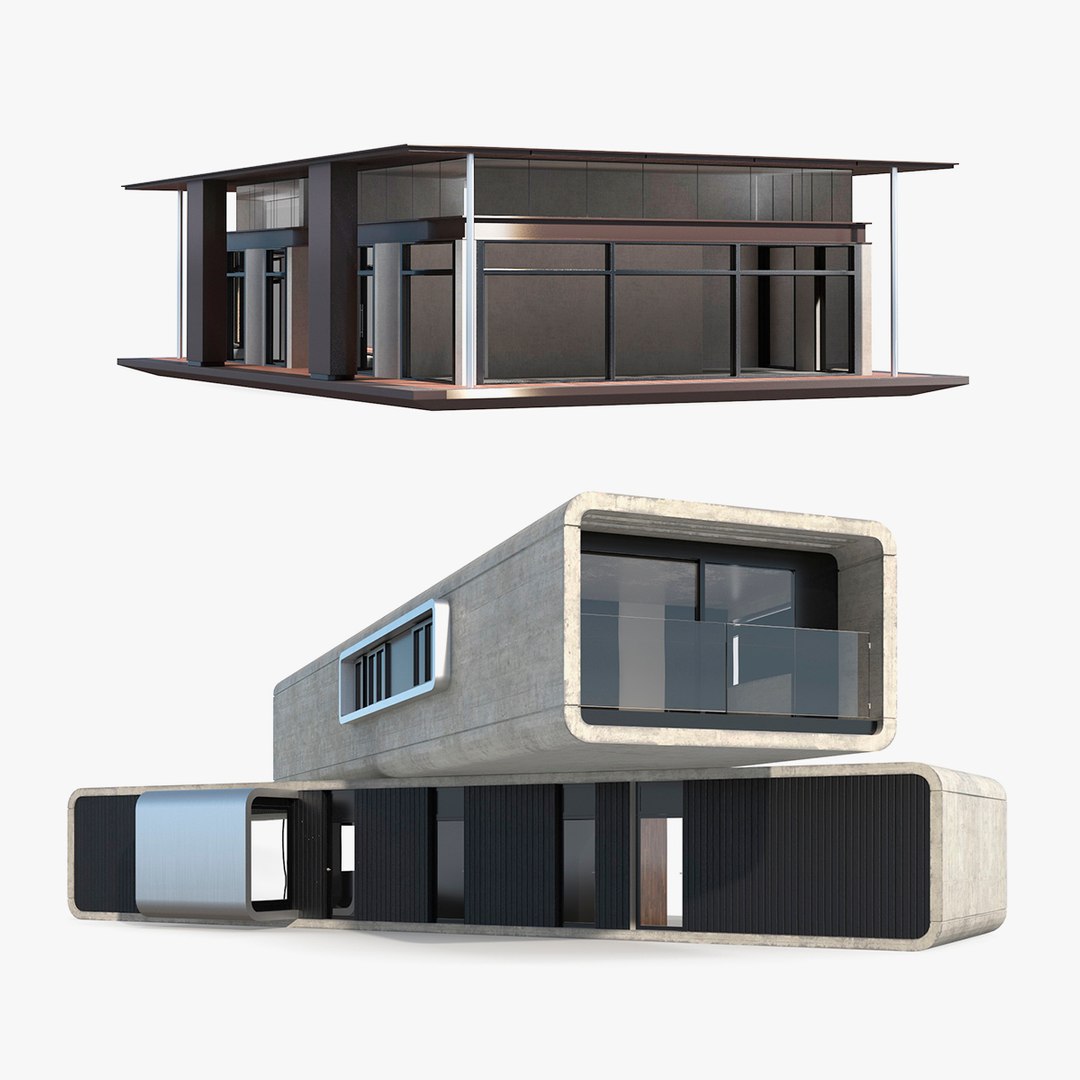 Modern Houses Collection 3D model preview