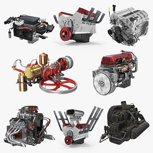 car engines 3 3D