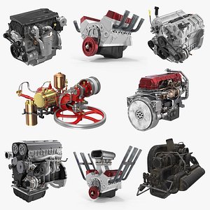 car engines 3 3D