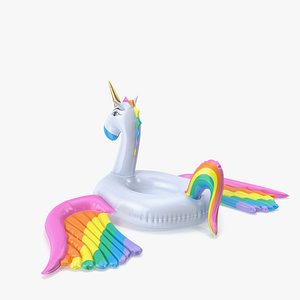 3D unicorn color pool float