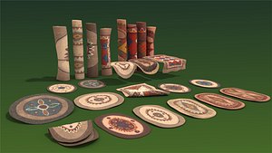 3D low-poly old carpet